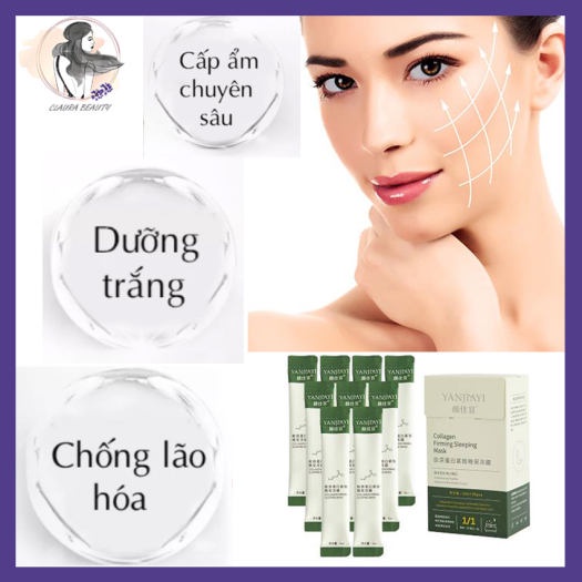 Hộp 20 gói mặt nạ ngủ collagen dạng thạch gel