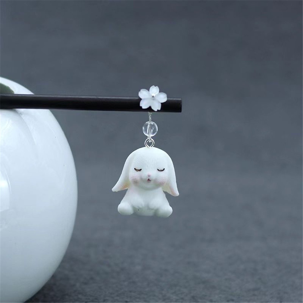 Kẹp Tóc Hình Thỏ/Mèo Hoạt Hình Phong Cách Cổ Điển Thời Trang Mùa Hè Cho Nữ