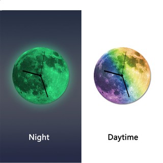 Đồng hồ treo tường hình trái đất 3D phát sáng ban đêm