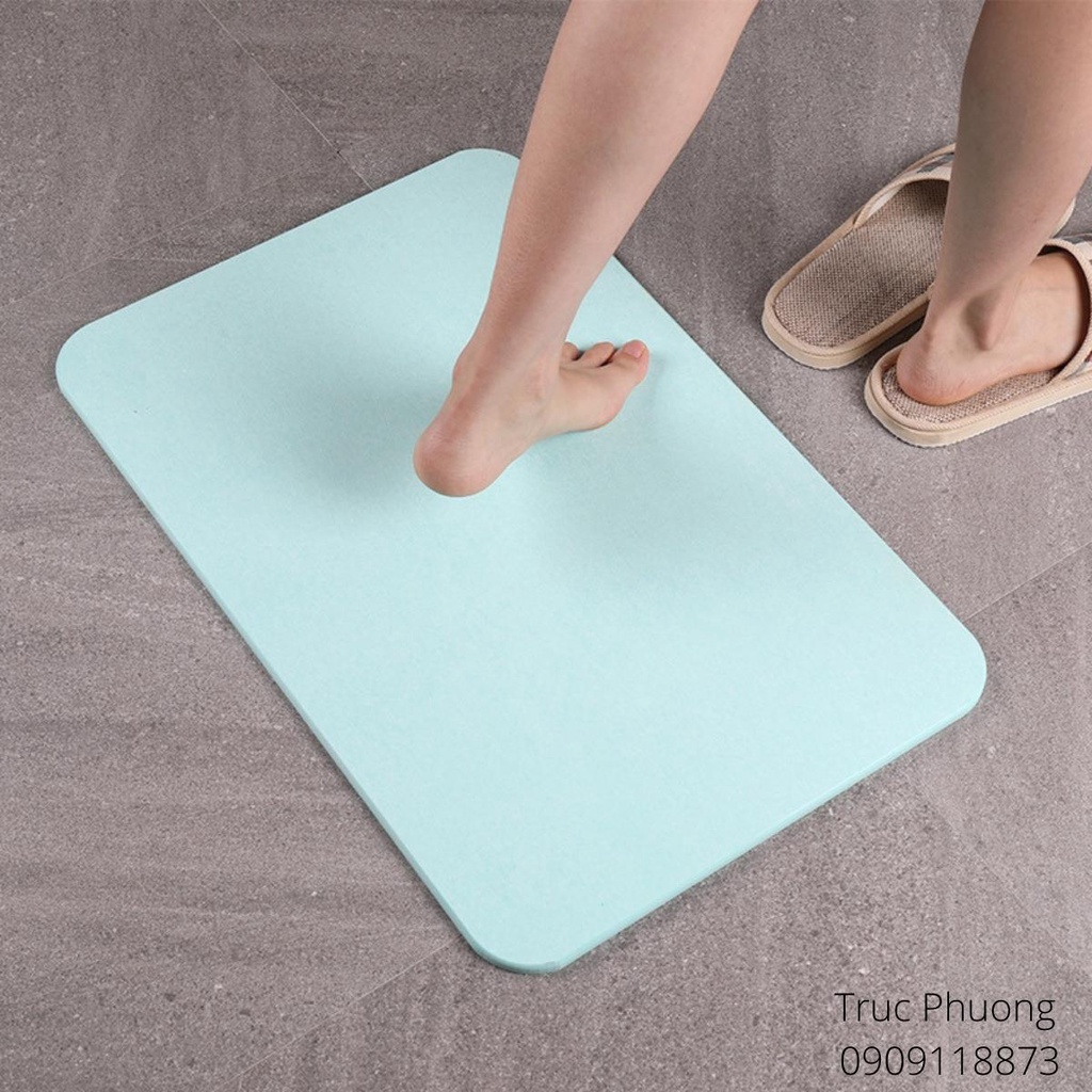 >Thảm đá siêu thấm, siêu hút nước nhà tắm hàng cao cấp kích thước 30x40cm tặng kèm miếng nhám vệ sinh thảm