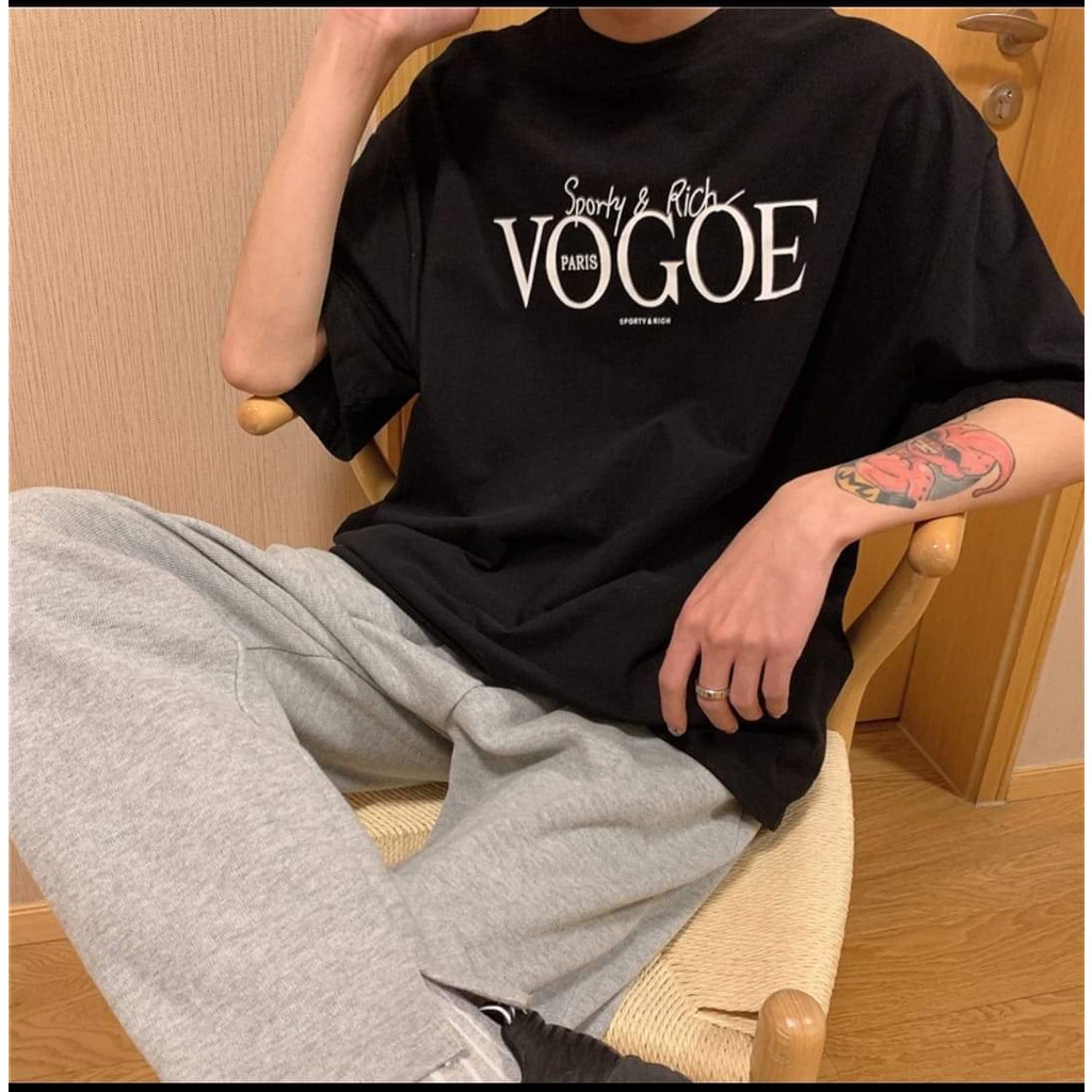 Áo Phông Nam Nữ In Nổi VOGOE 2 Màu Trẻ Trung Năng Động Phogn Cách Hot Trend Hè 2022