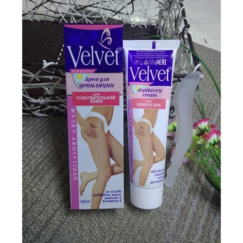 Kem tẩy lông Velvet  Nga _ kem tẩy lông nách, tay, chân hiệu quả tuýp 100ml