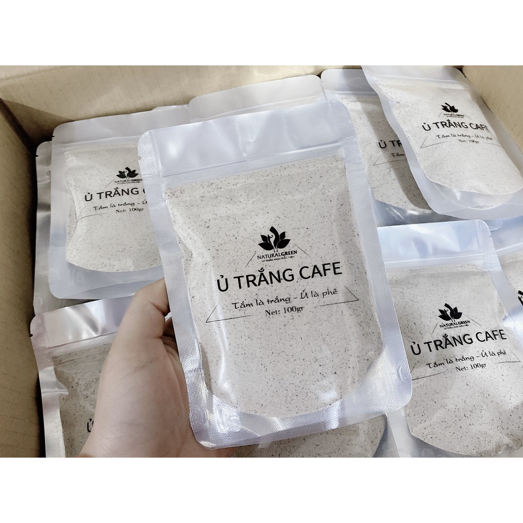 (100gr) COMBO 1 GÓI Ủ TRẮNG CAFE THIÊN NHIÊN (dùng cả face và body) mẫu mới nhất,date mới nhất...... HÀNG CHÍNH HÃNG vip