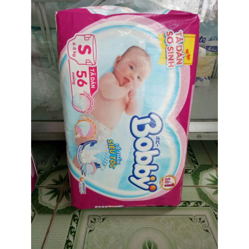 Tã dán sơ sinh Bobby Fresh S56 miếng( 4-8kg)