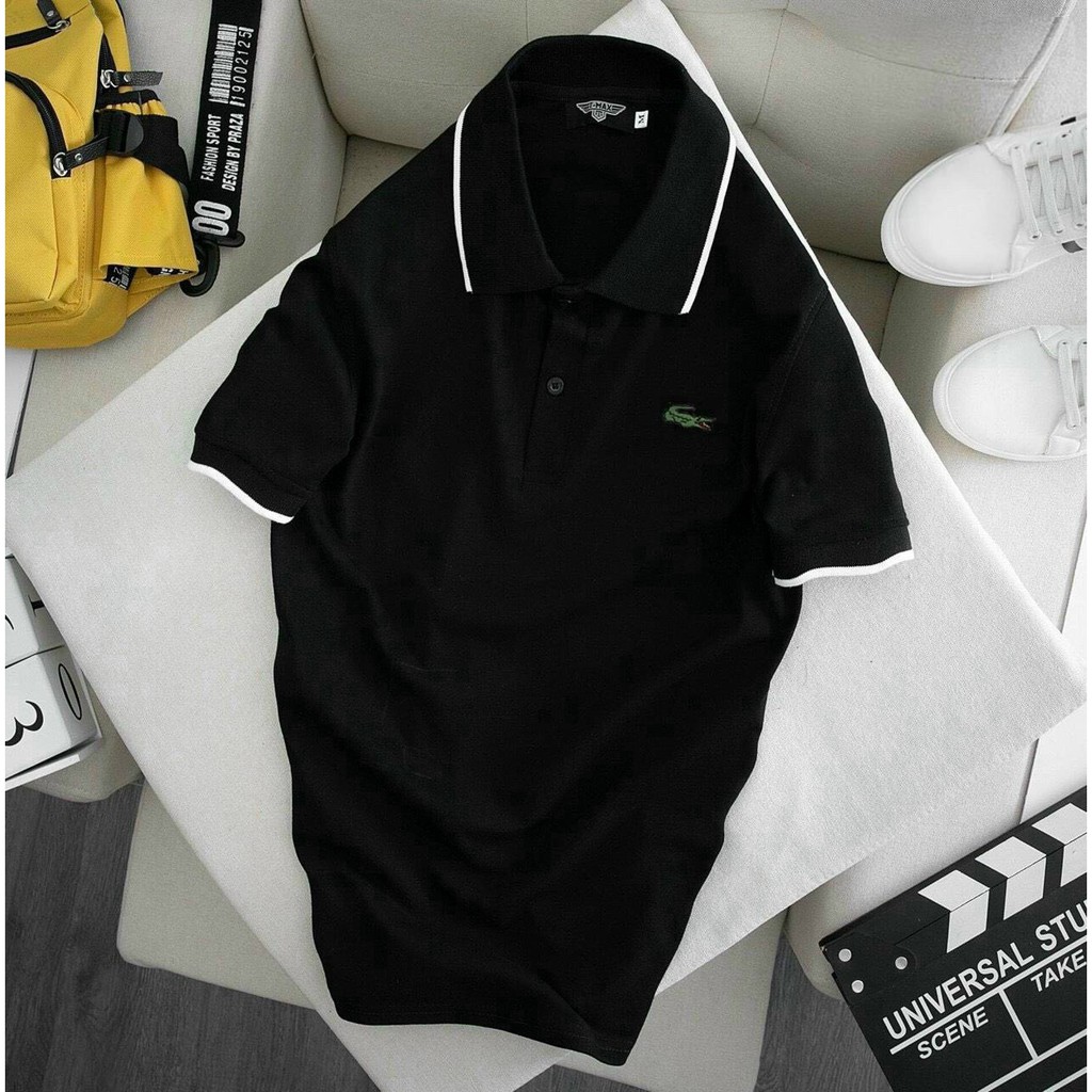 [HÀNG CAO CẤP] ÁO POLO Nam cổ bẻ, phông nam ngắn tay thêu Cá Sấu  phối viền thời trang | BigBuy360 - bigbuy360.vn