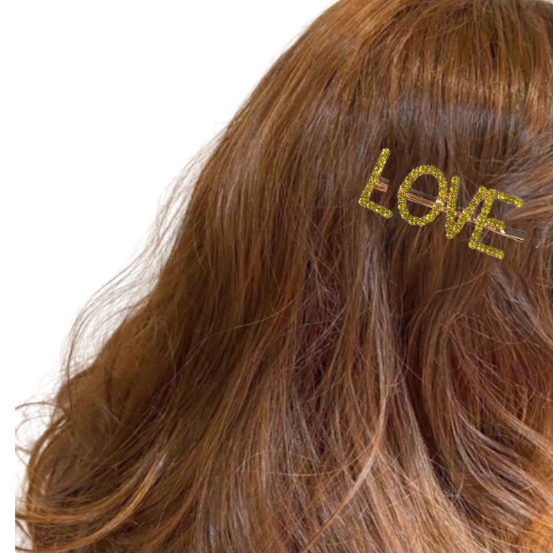 Kẹp Tóc Đính Đá Chữ Cái Tiếng Anh Lấp Lánh Thời Trang Cho Nữ