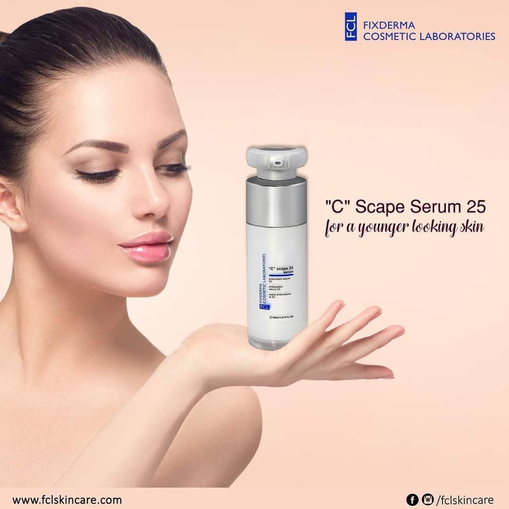 Serum Dưỡng Trắng Da Ngăn Ngừa Lão Hóa FCL ''C'' Scape Serum 25% Giúp Da Xóa Nhăn Trắng Sáng Căng Mịn 30ml