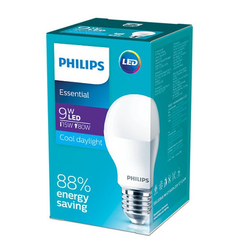 🔥XẢ HÀNG TRẢ KHO Philips🔥 bóng đèn led buld essential 5W 7W 9W 11W 13W A60 E27 ánh sáng trắng 220V