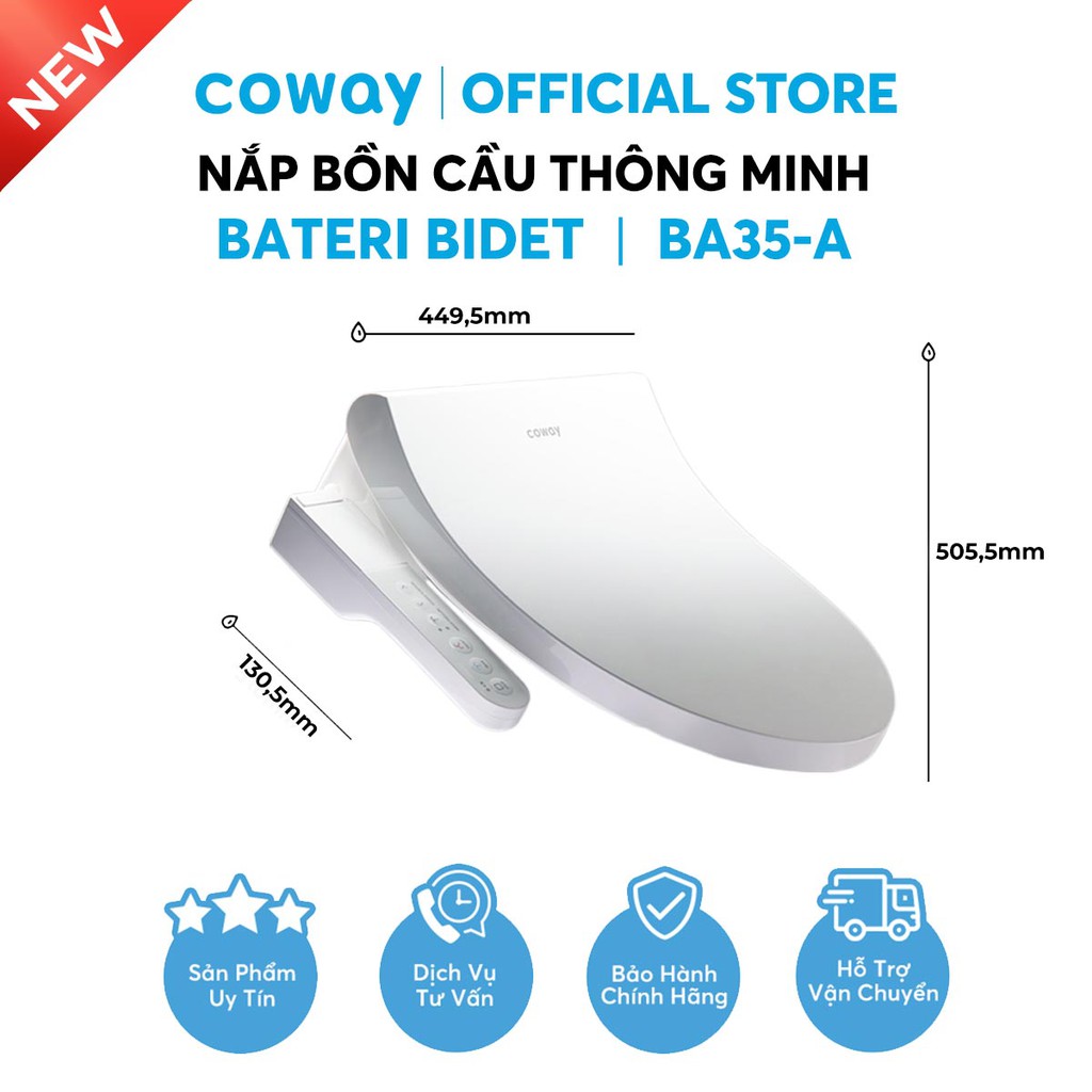 Nắp bồn cầu thông minh Coway Bateri Bidet BA35-A