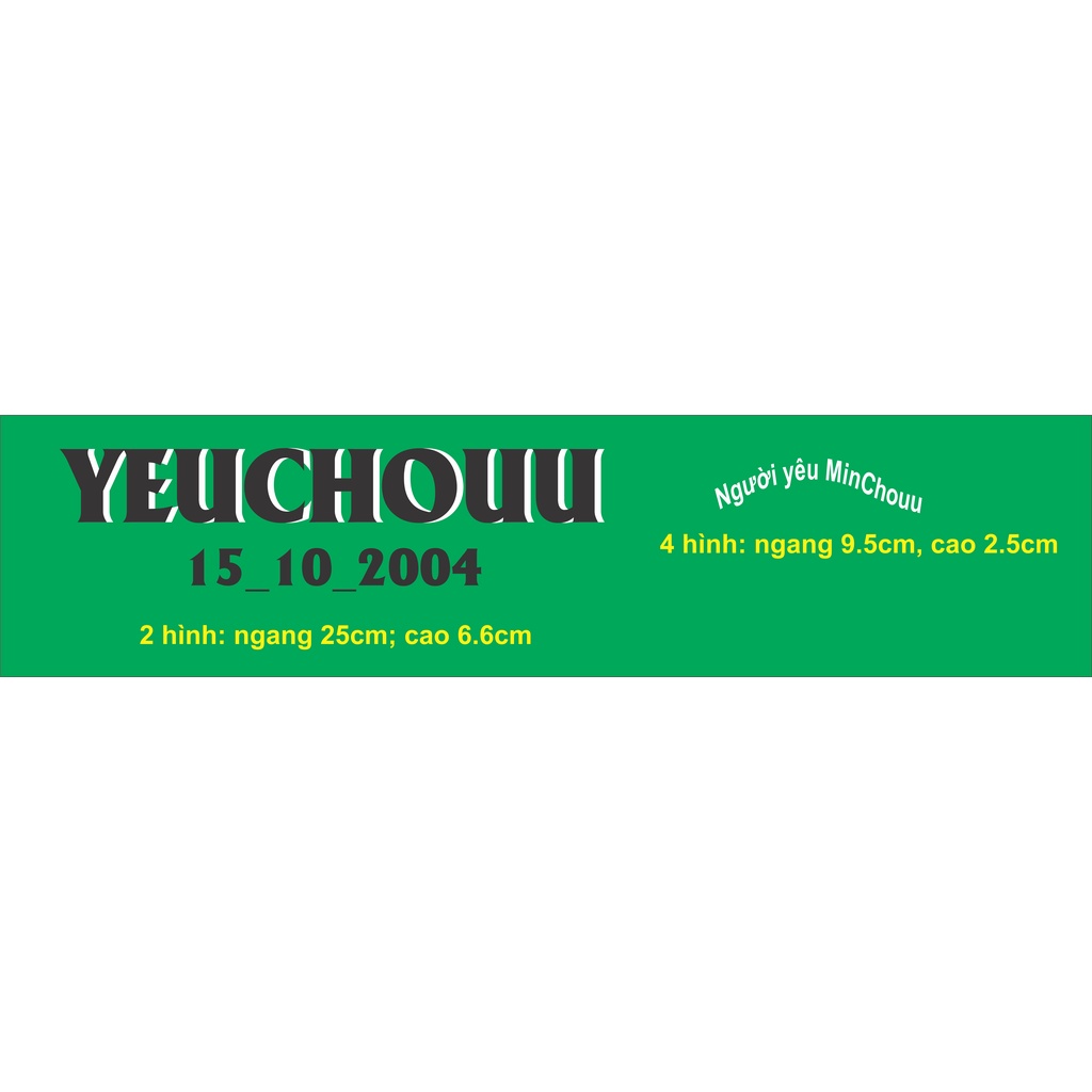 COMBO 6 CHỮ MINCHOUU