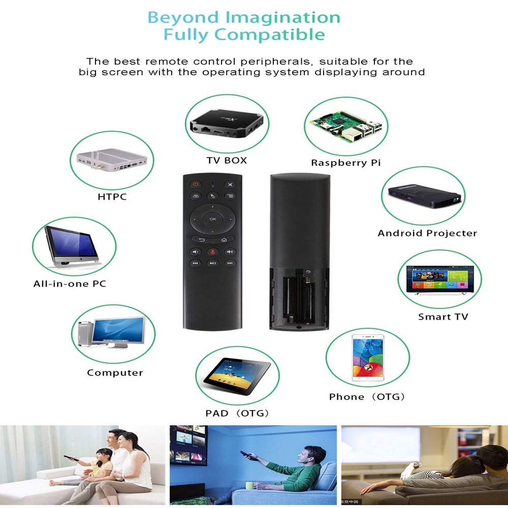 Chuột không dây G20 5.4 nút điều khiển bằng giọng nói cho Android TVBOX YouTube