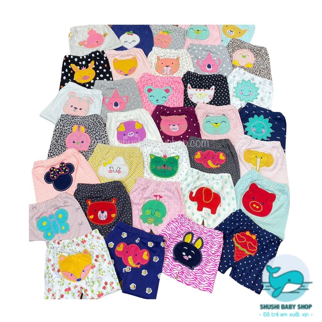 Set 5 Quần Dài Thêu Mông Thú Đáng Yêu Bé Trai Bé Gái Chất Bozip Mềm Mại Xuất Dư