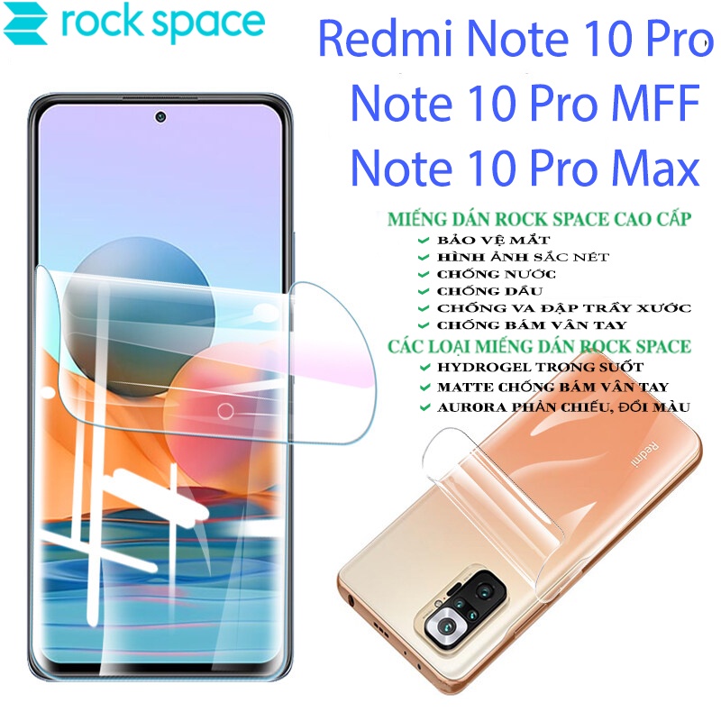 Miếng dán PPF Redmi Note 10 Pro Max/ MFF  cao cấp rock space dán màn hình/ mặt sau lưng full bảo vệ mắt