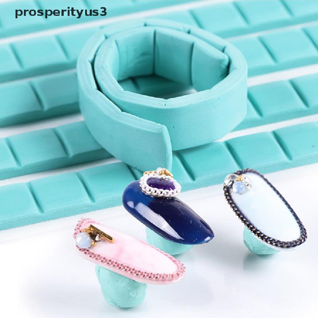 [prosperityus3] Nail art Adhesive Glue Clay Blue White Reusable Removable Nail Display Tool [new]