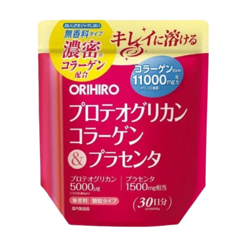 Orihiro Bột Collagen Proteoglycan Nhau Thai Heo 11000mg 180g