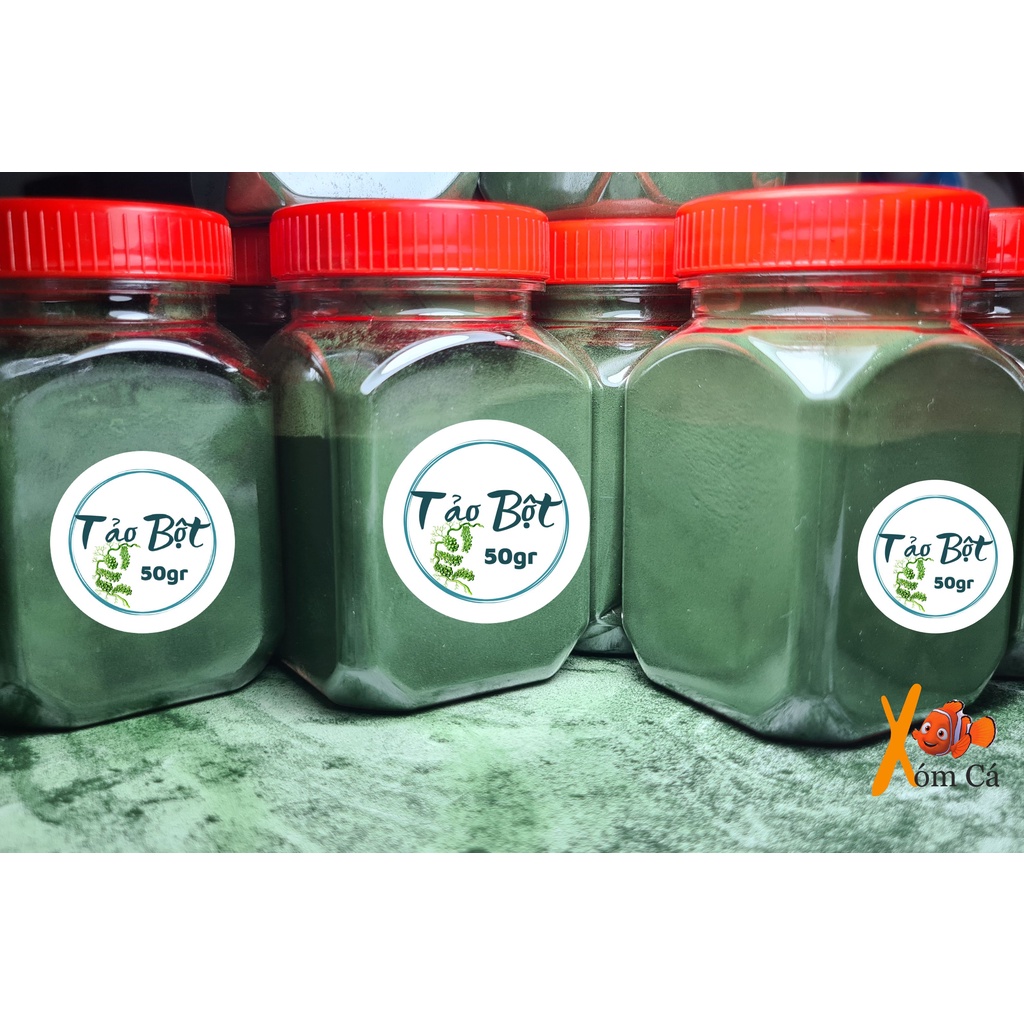 Bột Tảo Xoắn Spirulina - Tảo Bột Cho Cá Cảnh, Tép Cảnh, Artemia Sinh Khối - Giá Rẻ Chất Lượng - Hũ 50gr & 100gr