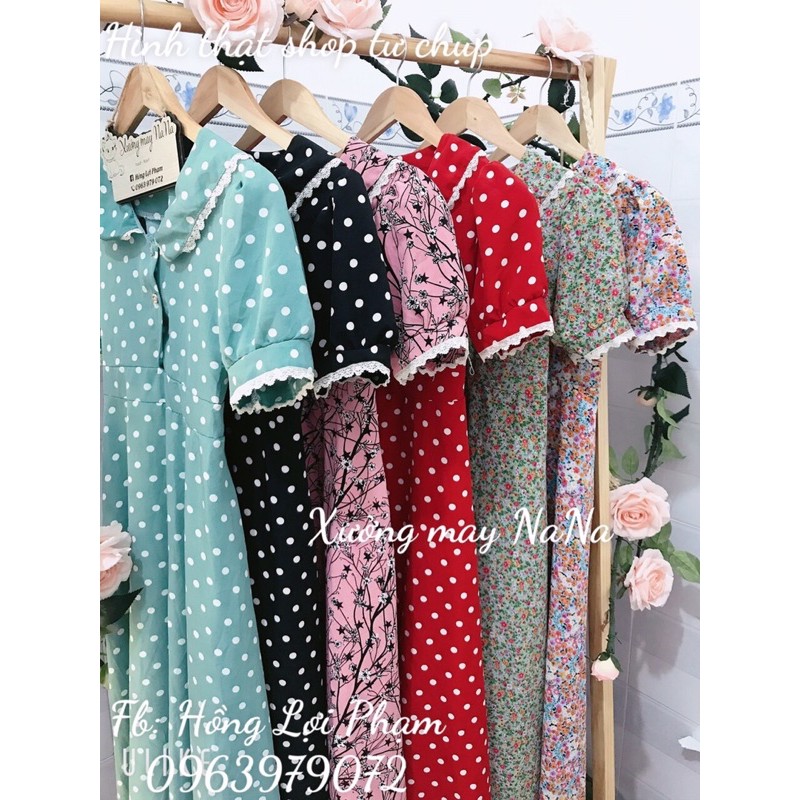 Đầm maxi hoa thiết kế viền ren có túi siêu xinh (hình thật+video) | BigBuy360 - bigbuy360.vn