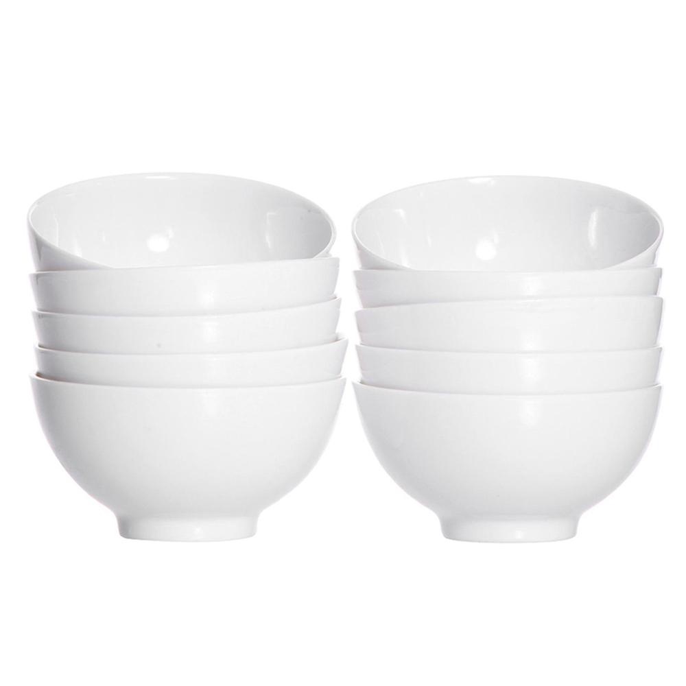 Bộ 10 Chén Ăn Cơm Sứ Màu Trắng Đường Kính 11cm - Bộ chén Hàng Việt Nam Chất Lượng Cao-BỘ 10 HÉN SỨ TRẮNG