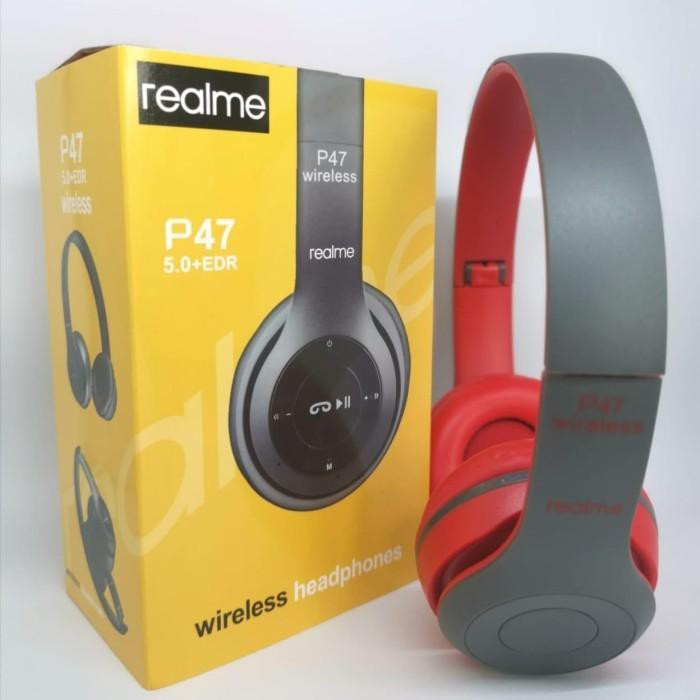 Tai Nghe Bluetooth Không Dây P47 Realme Màu Đen | BigBuy360 - bigbuy360.vn