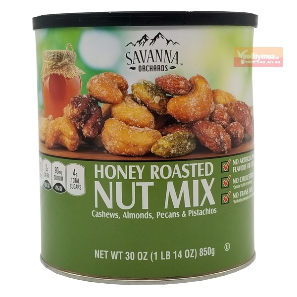 [850g]Hạt hỗn hợp tẫm mặt ong SANVANA HONEY ROASTED NUT MIX