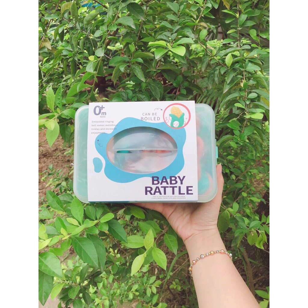 Hộp 10 đồ gặm nướu và lục lạc cho bé Jasmine Baby