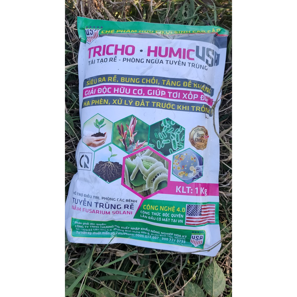 Phân Bón Vi Sinh Hữu Cơ Tricho Humic USA – Diệt Sạch Khuẩn Ngừa Xì Mủ Tơi Xốp Đất – Siêu Thị Cây Giống