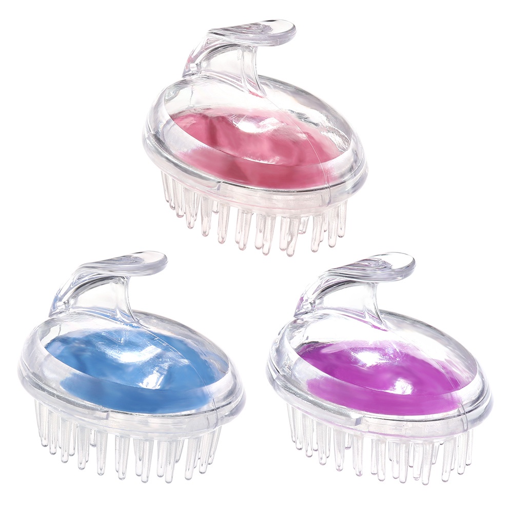 [Hàng mới về] Lược chải tóc mát xa gội đầu bằng silicon đa năng tiện dụng