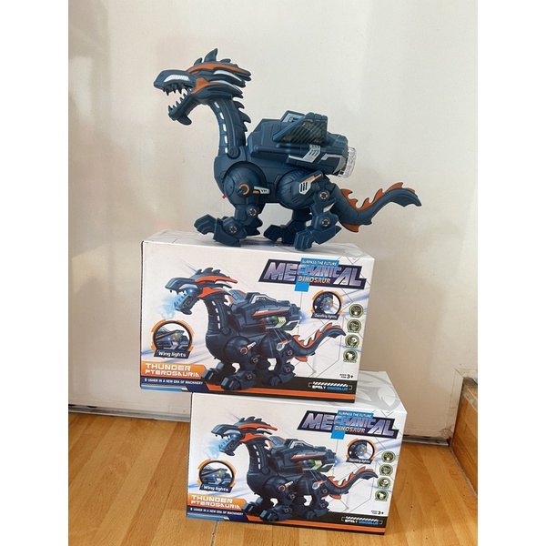 Đồ chơi robot khủng long, rồng phun sương có đèn có nhạc - mô hình cho bé giải trí