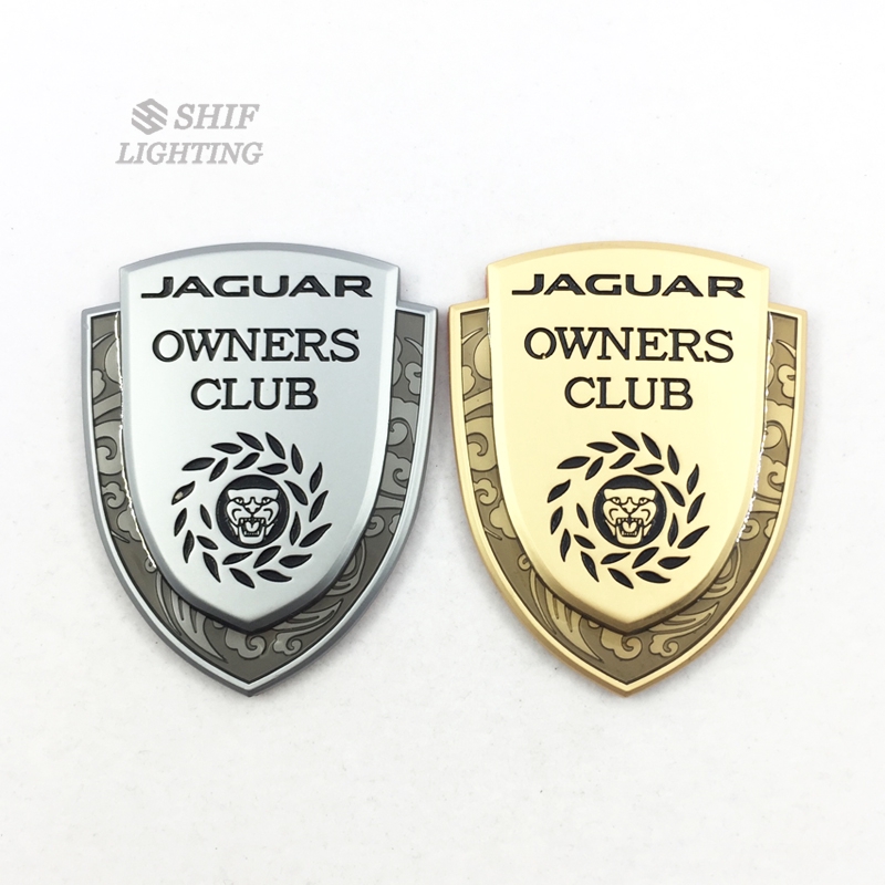 1x Metal JAGUAR OWNERS Club Car Side Fender Biểu tượng Sticker