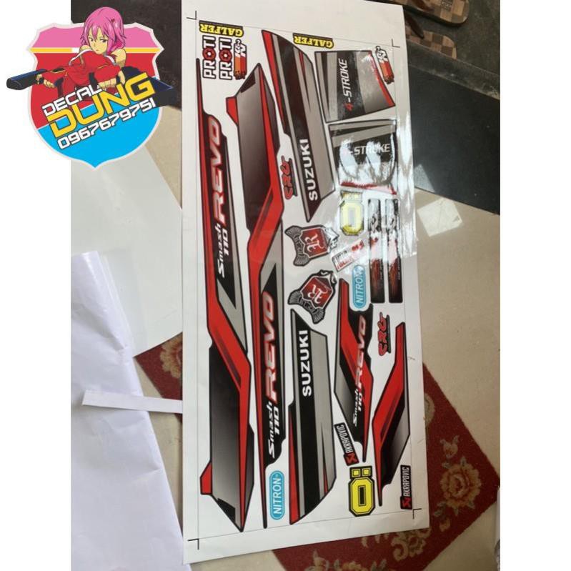 Tem xe Su Smash Revo đỏ đen