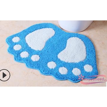 Thảm Lông Trải Sàn Hình Bàn Chân Sáng Tạo