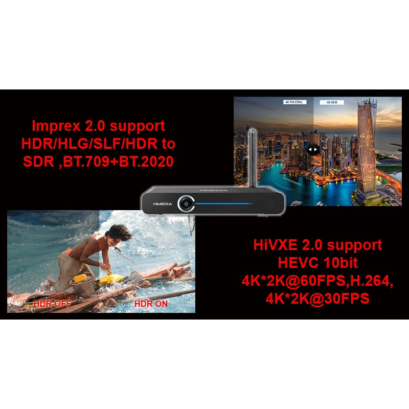 Android TV Box Himedia Q30, chip Hi3798M, Ram 2GB, Xem Netflix 4K Ultra HD