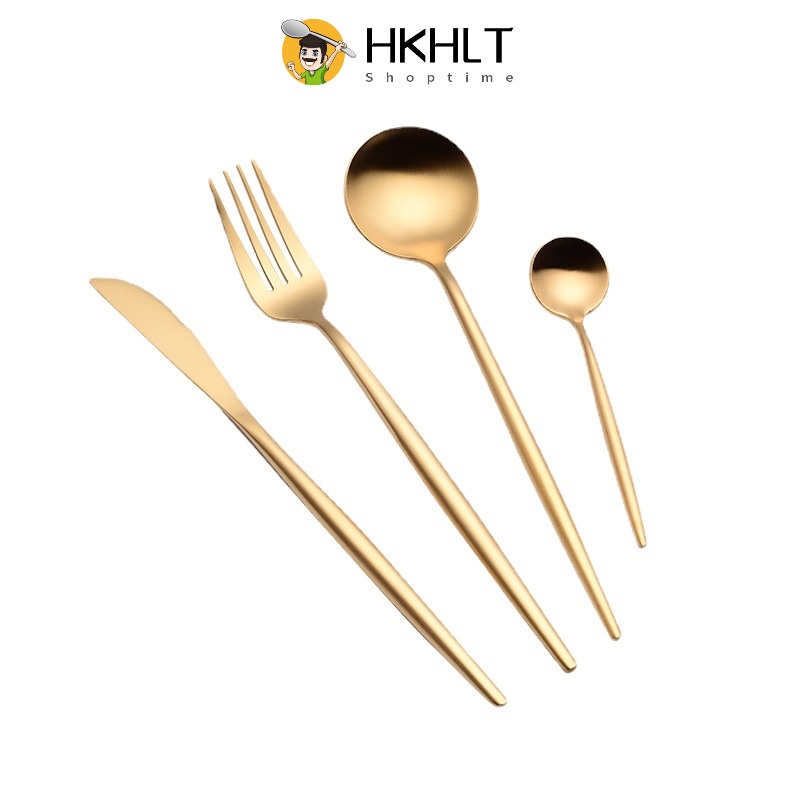 Bộ 4 Dụng Cụ Ăn Uống Bằng Thép Không Gỉ