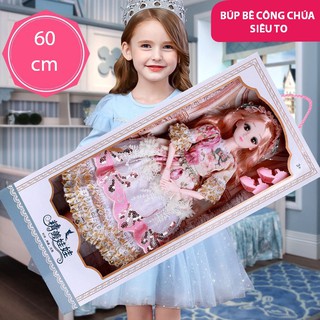 Đồ Chơi Búp Bê Barbie Cỡ Lớn Cao 60cm Phiên Bản Có Nhạc Tặng Kèm Phụ Kiện - Đồ Chơi Búp Bê Công Chúa Cho Trẻ Em