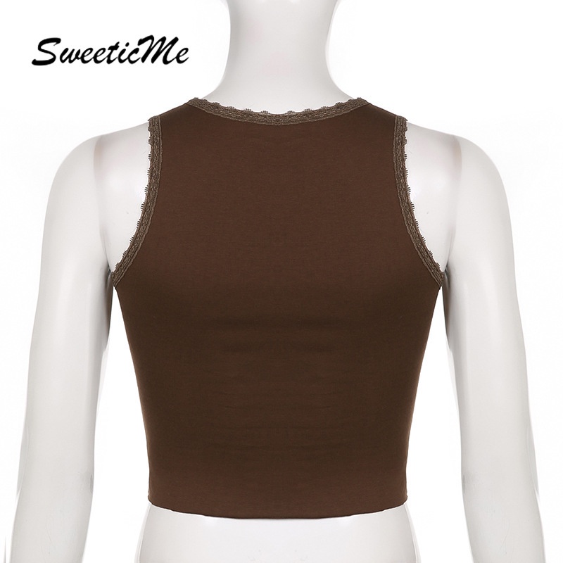 Áo Tank Top In Hình Bướm Không Tay Hàng Mới Dành Cho Nữ Sweeticme 2022