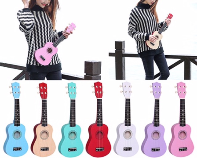 [Rẻ Nhất] Đàn Ukulele Soprano đủ màu sắc và hình Đoreamon