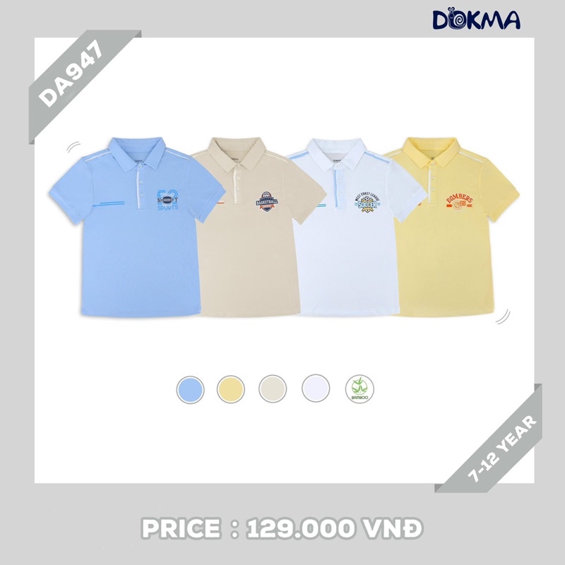 Áo polo size 7-12T