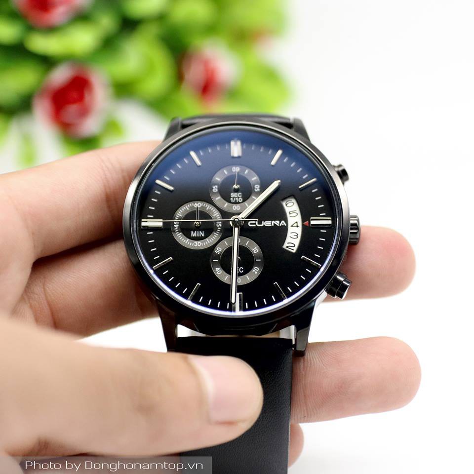 [GIÁ SALE SẬP SÀN] ĐỒNG HỒ NAM CUENA DÂY DA CAO CẤP CHẠY FULL 6 KIM, 1 ĐỔI 1 TRONG 7 NGÀY