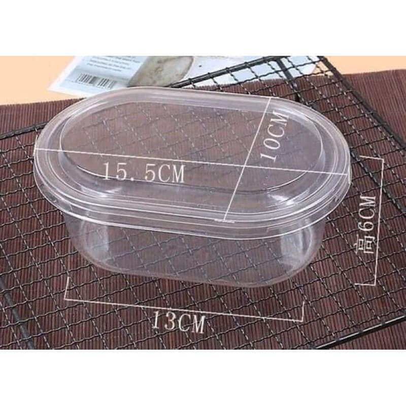 Set 50 Hôp Nhựa Oval Đựng Bánh Mousse, Tiramisu