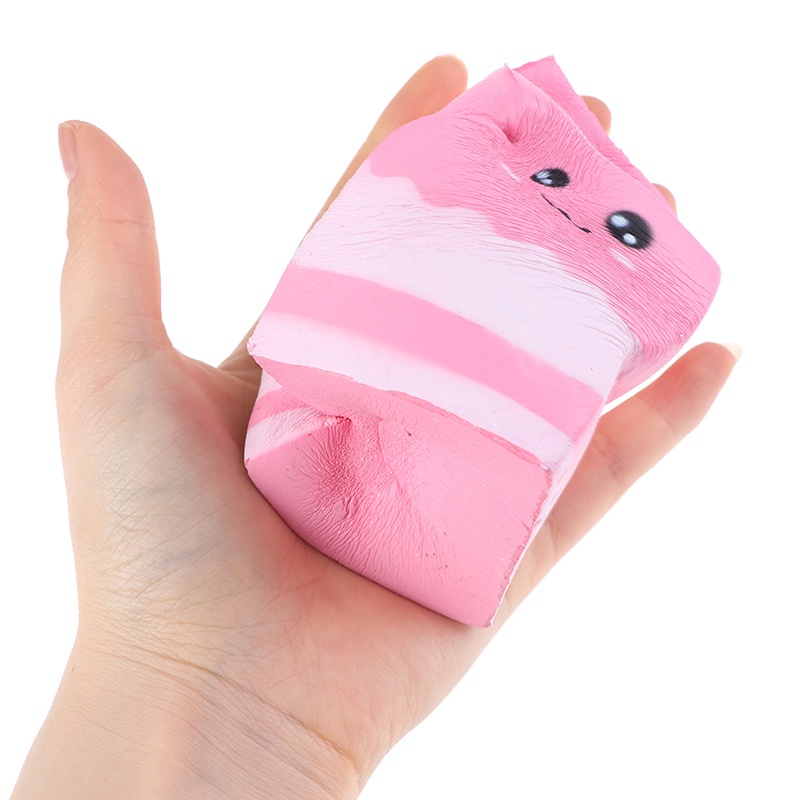 【Ready Stock！！！】Squishy PU Simulation Expression Milk Carton Children'S Decompression Toy Gift
