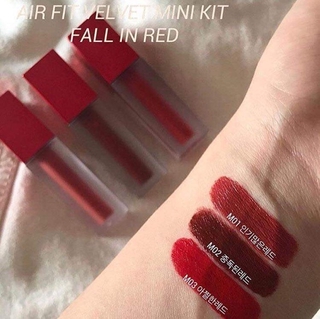 [FREE SHIP] Set Son Black Rouge Air Fit Velvet Mini Kit Chocolip ( set son Black mini )