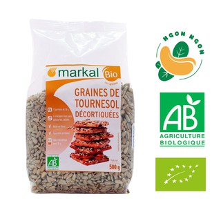 (Organic) Hạt hướng dương hữu cơ tách vỏ chưa rang Markal 500g