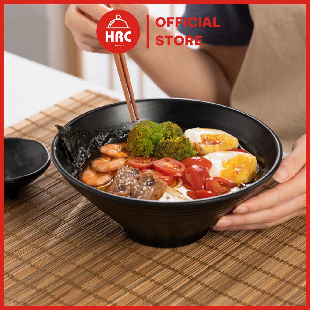 Bát đựng chè, tô nhựa melamine tròn đựng phở, canh, bún có vân ở ngoài cao cấp kiểu dáng sang trọng
