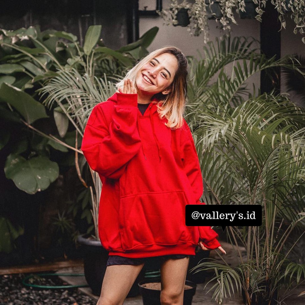 Áo Khoác Hoodie Màu Đỏ Tươi Sáng Thời Trang Cho Nam Và Nữ