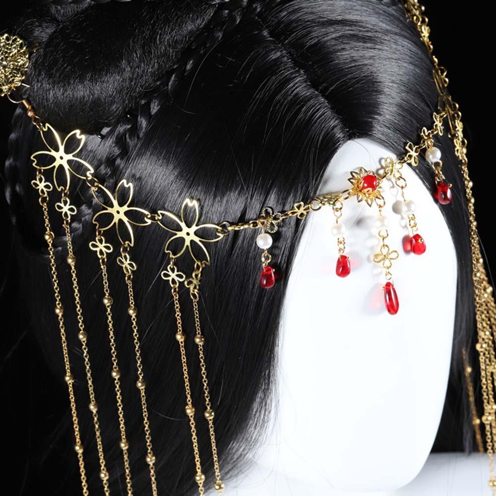 Trâm Cài Tóc Phối Tua Rua Phong Cách Hán Phục Cổ Điển Cho Cô Dâu