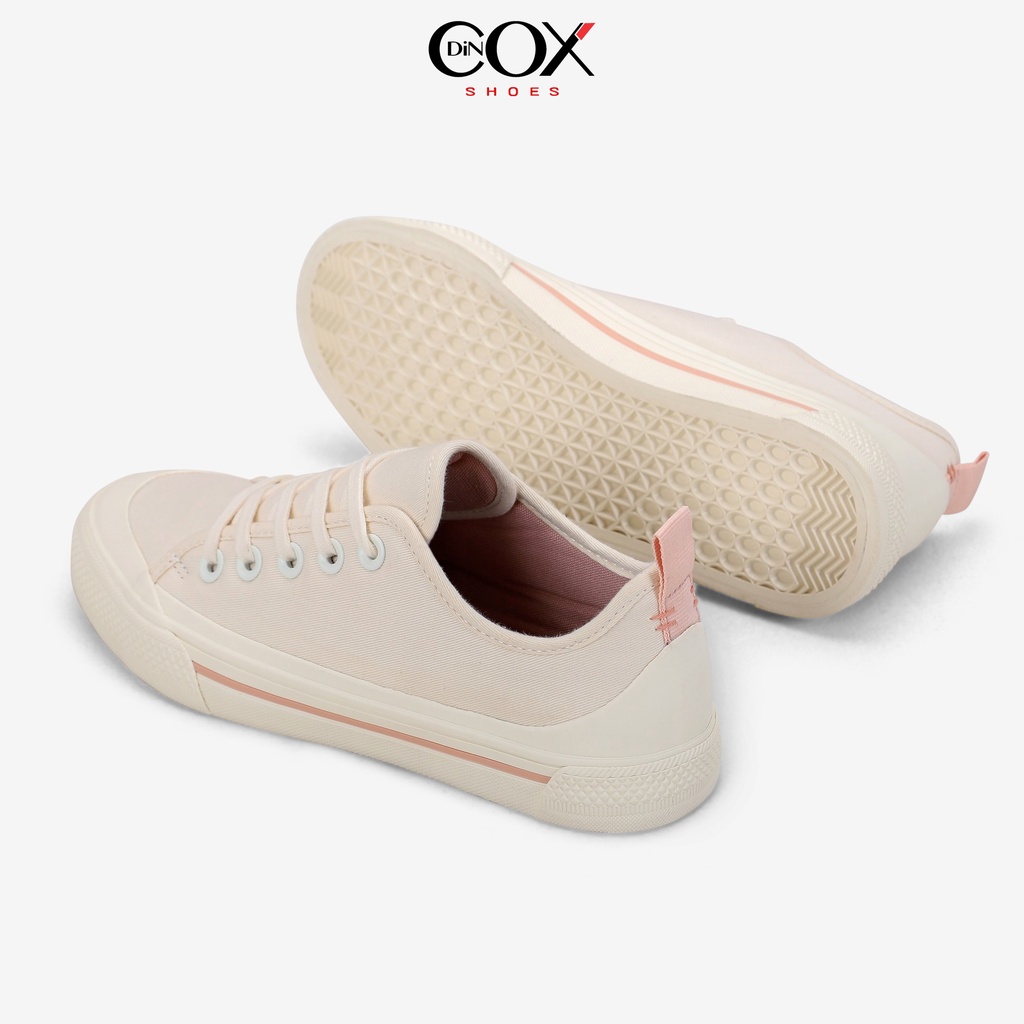 Giày Sneaker Vải Nữ DINCOX C20 Nữ Tính Sang Trọng Off/White