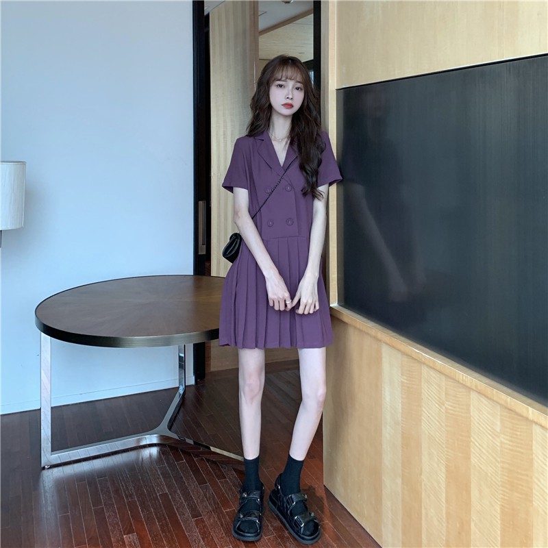 Đầm tay ngắn Xiaozhainv có cổ phong cách cổ điển | BigBuy360 - bigbuy360.vn