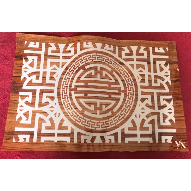 Tấm dán chống ám khói bàn thờ  chữ Thọ kích thước 41x89cm