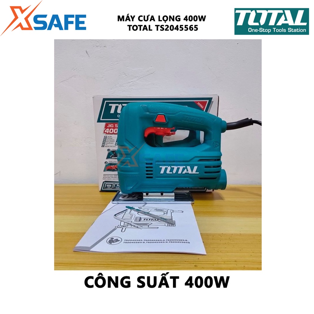 Máy cưa lọng cầm tay TOTAL TS2045565 400W tốc độ không tải 800-3000v/p, kèm 1 lưỡi cưa lọng - Chính hãng - XSAFE