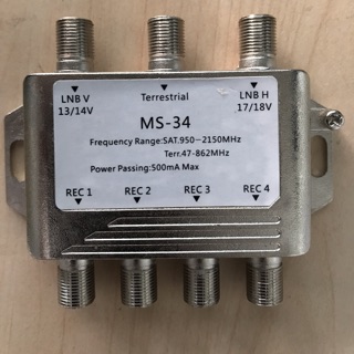 Bộ chia 2 chảo + 1 ăng tên ra 4 đầu thu-multiswitch ms-3x4